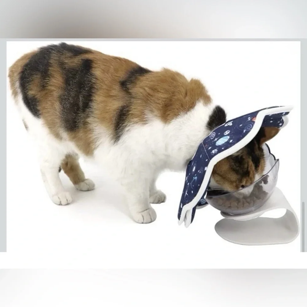 Space-Print Soft Recovery Collar for Cats - Navy